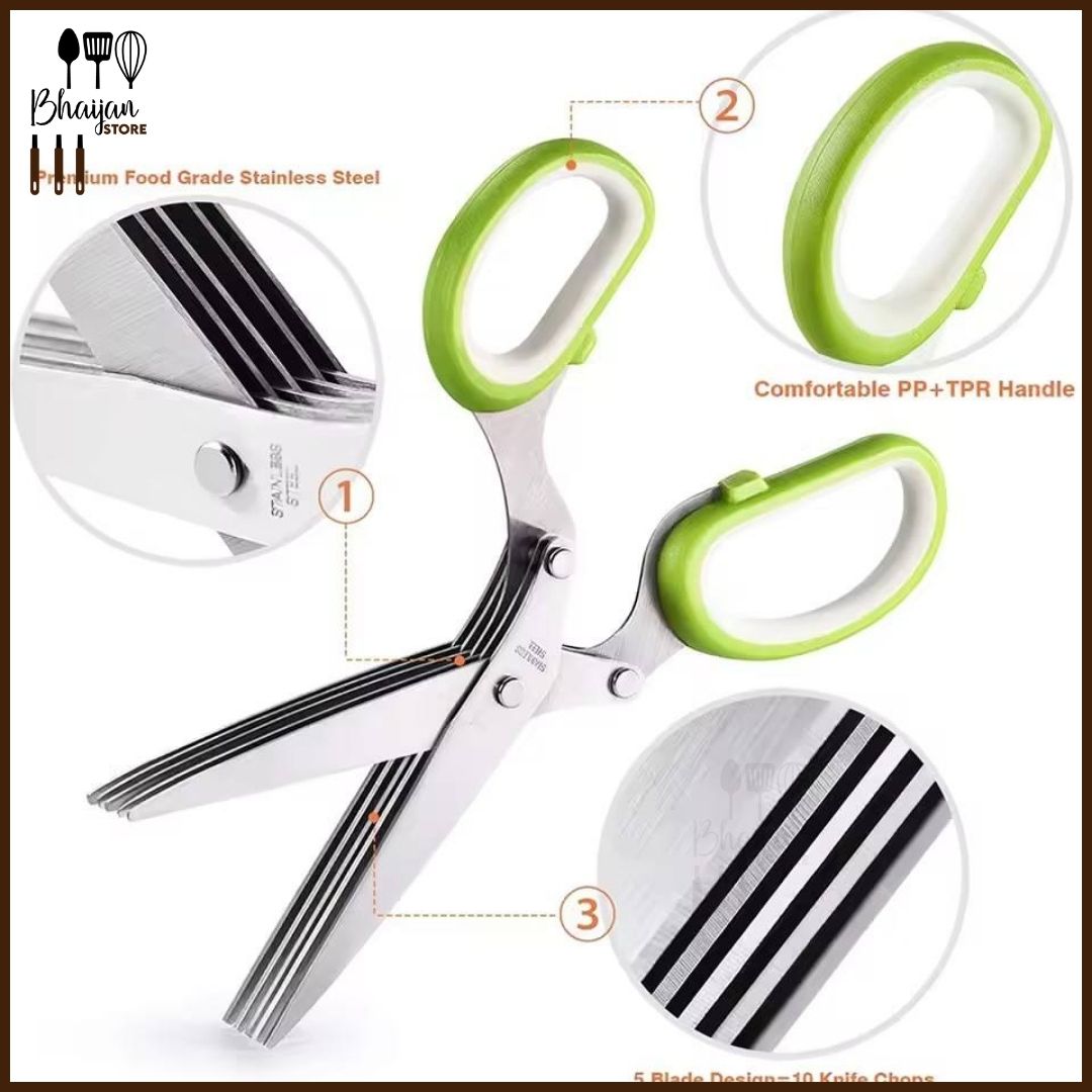 5-Layer Stainless Steel Kitchen Scissors