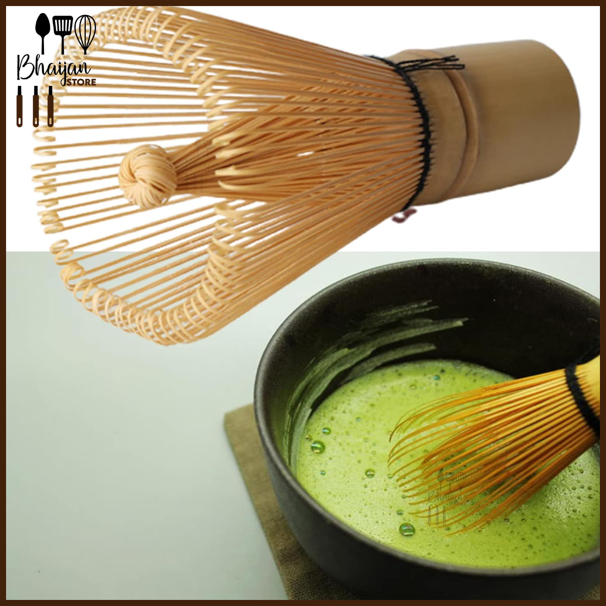 Matcha Green Tea Whisk Japanese Style Bamboo Matcha Powder Brush