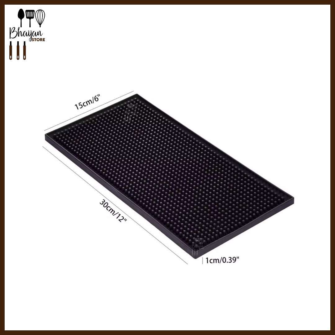 Non-Slip Rubber Bar Mat 30 × 15 cm (11.8 × 5.9 in)