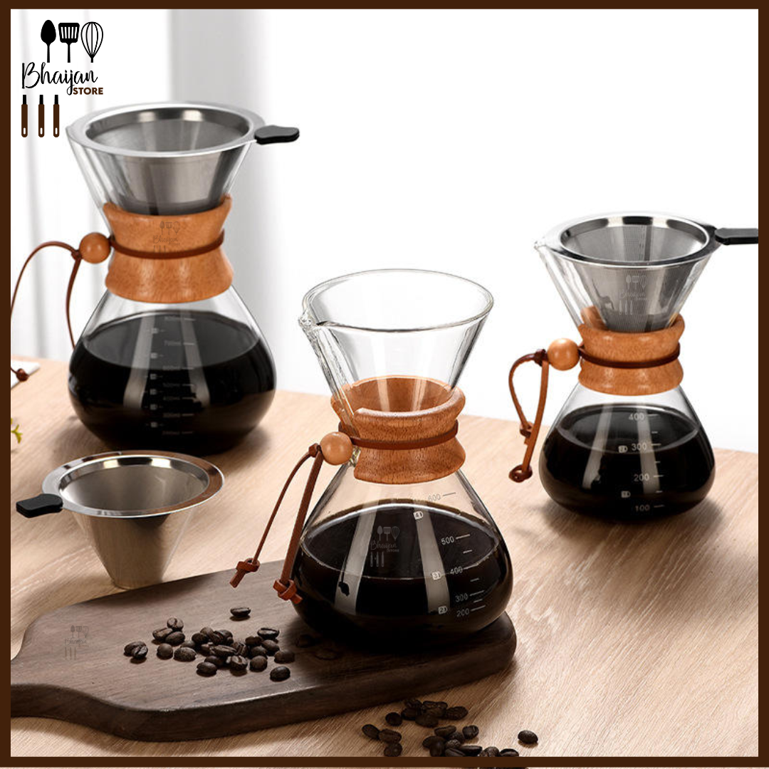Borosilicate Glass Pour Over Coffee Maker