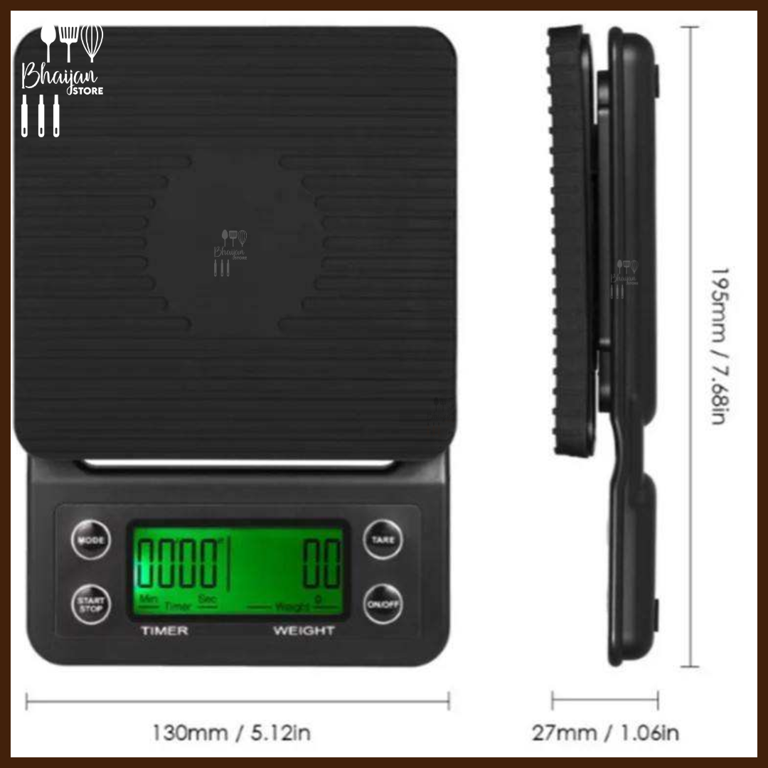 Precision Coffee Scale with Timer 3kg / 0.1g