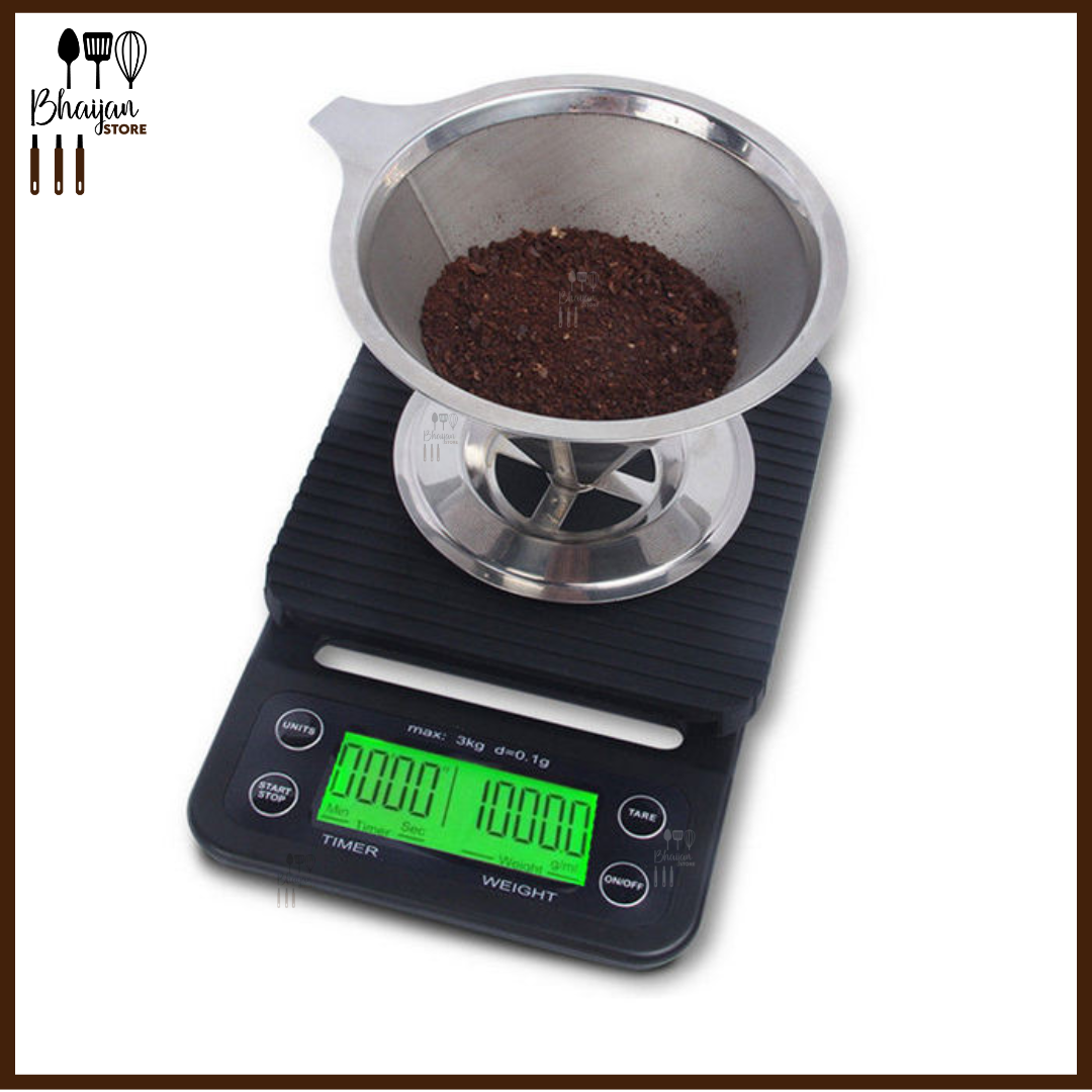Precision Coffee Scale with Timer 3kg / 0.1g