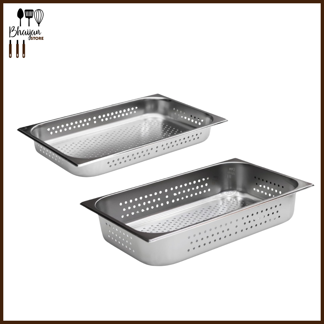 GN Pan 1/1 Perforated Stainless Steel Food Pan