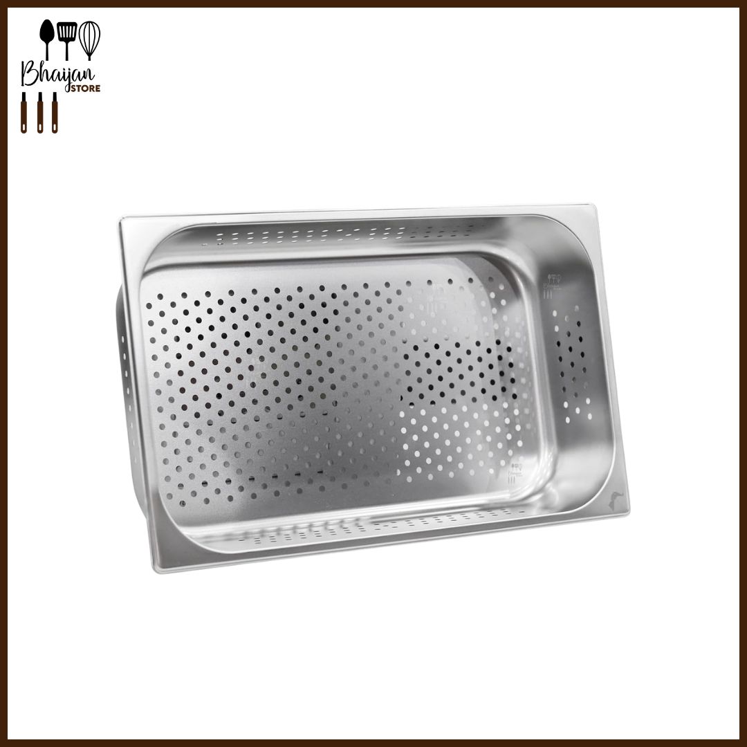 GN Pan 1/1 Perforated Stainless Steel Food Pan