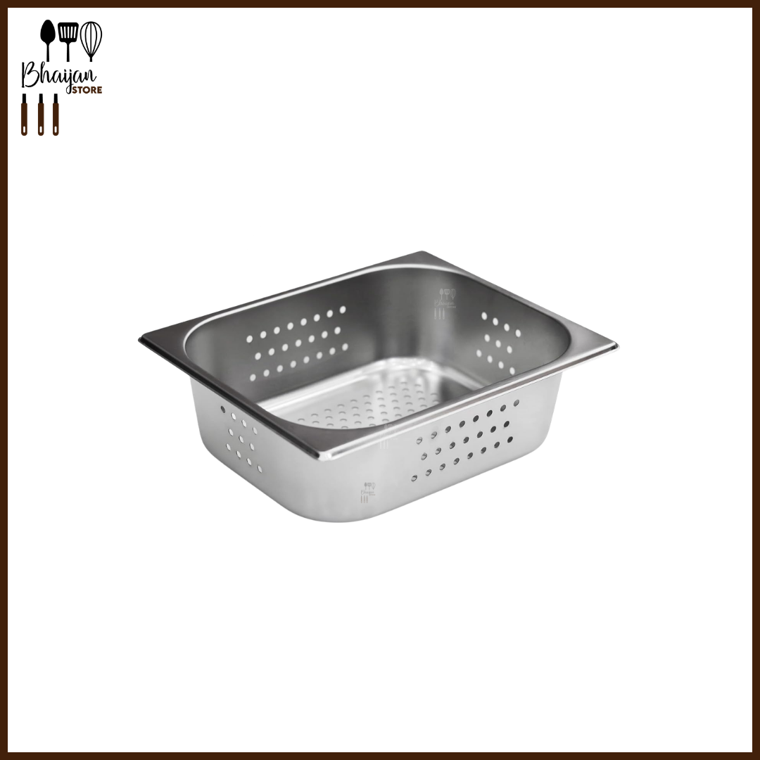 GN Pan 1/2 Perforated Stainless Steel Food Pan