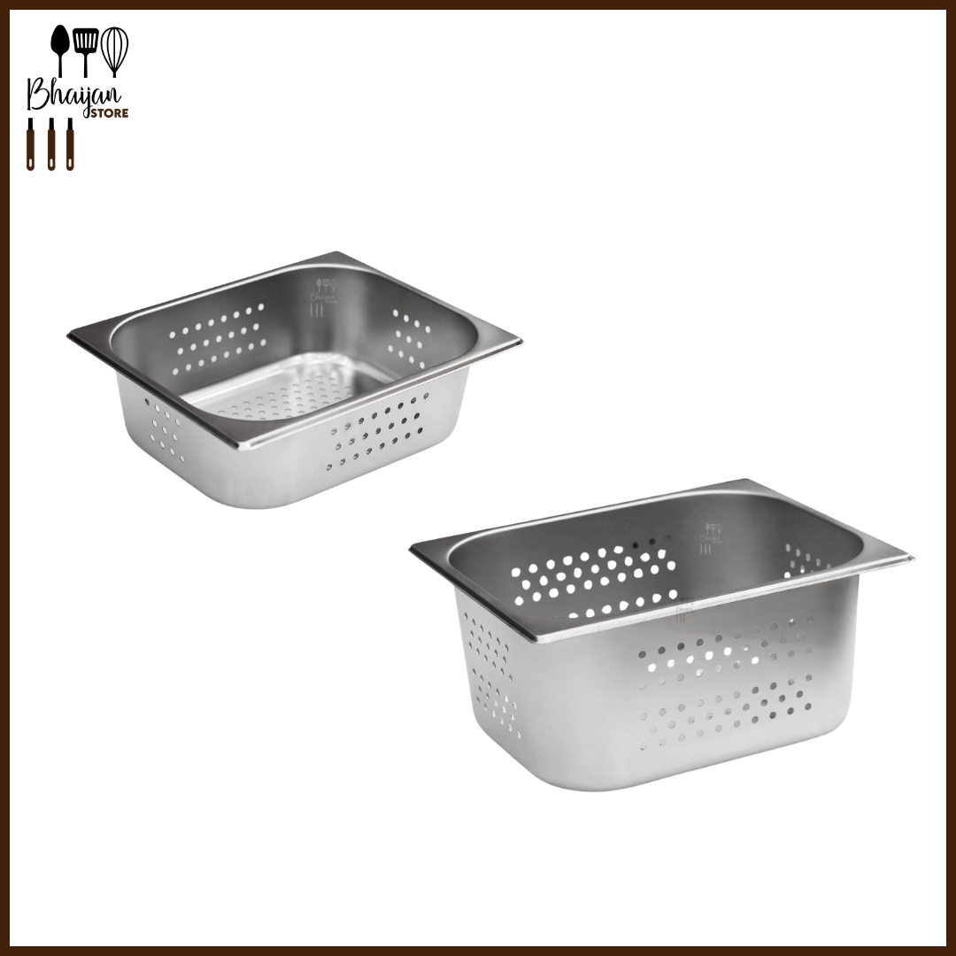 GN Pan 1/2 Perforated Stainless Steel Food Pan