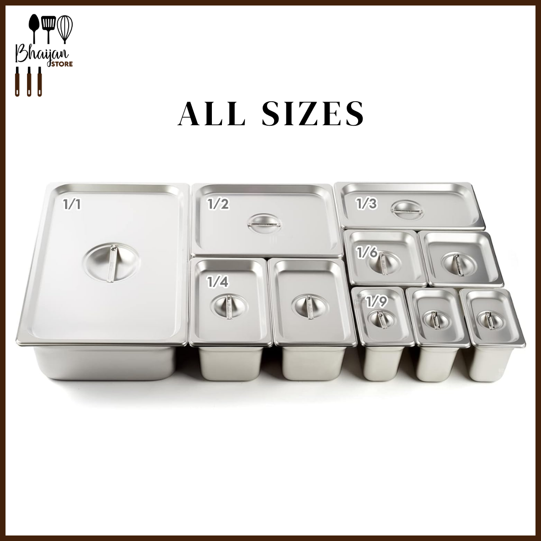 GN Pan Stainless Steel Covers / Lids