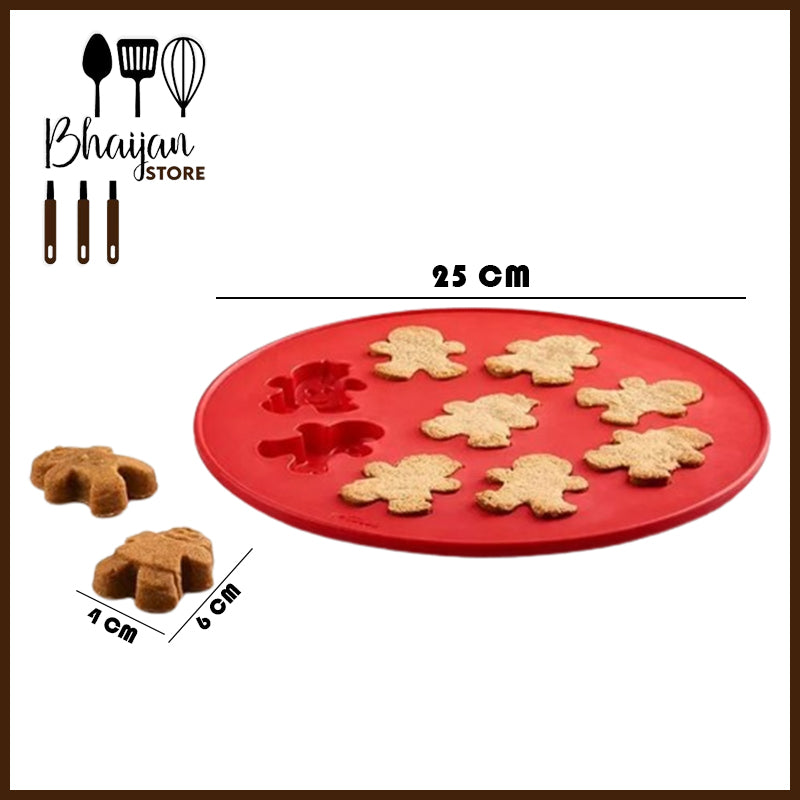 Ginger bread shaped Silicone Mould (6 cavity)