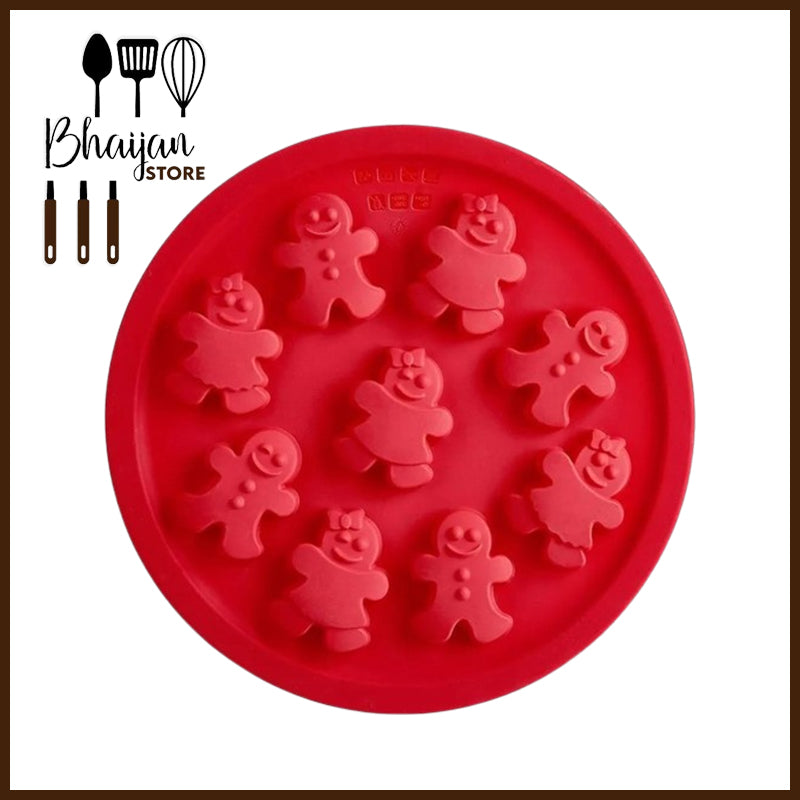 Ginger bread shaped Silicone Mould (6 cavity)