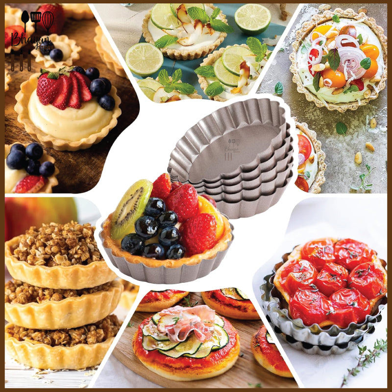 Mini Pie / Tart Plate Non - Stick Lose Bottom 4-inch