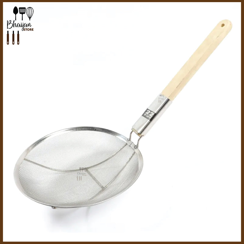 Noodle Strainer Mesh Wire Strainer Wooden Handle