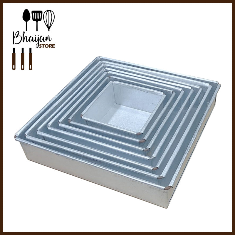 Square Cake Pan (G.I) (2" height)