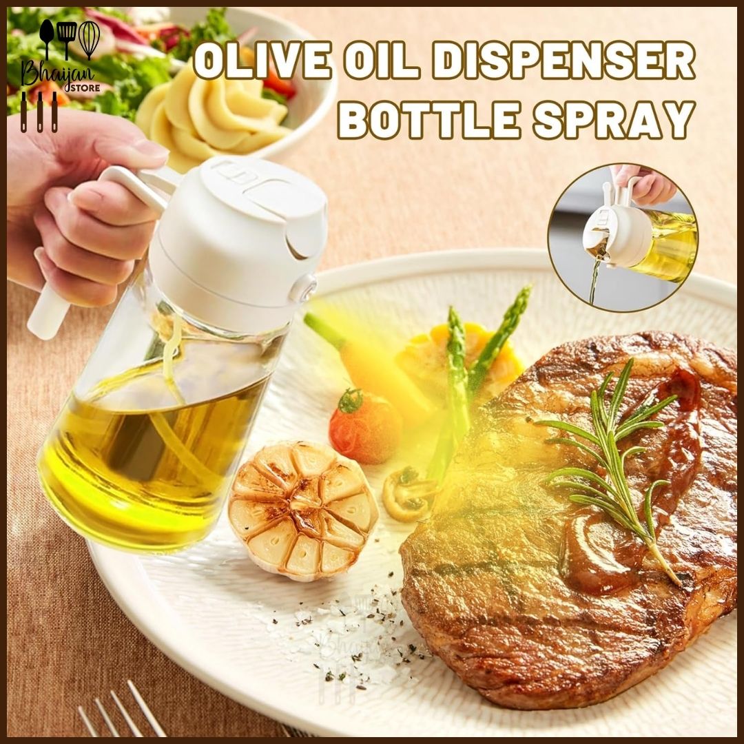 2-in-1 Oil Sprayer & Pour Bottle (Leak-Proof Design)