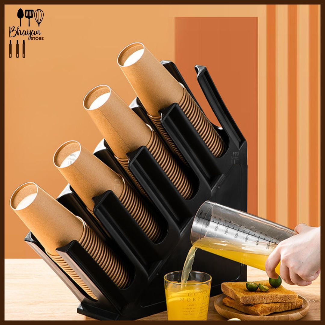 4-Compartment Café Cup & Lid Organizer