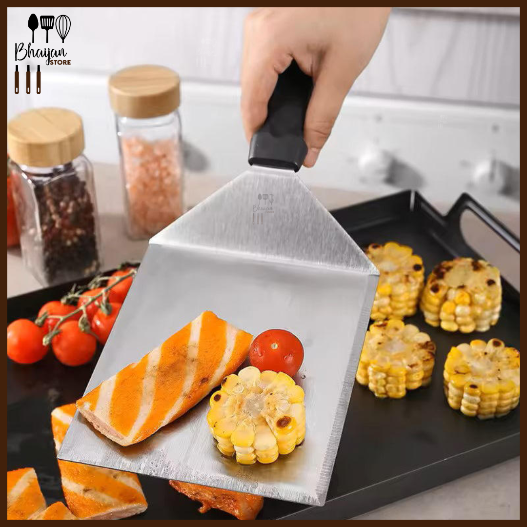 6 Inch Stainless Steel Burger Turner – Heavy Duty Grill Lifter
