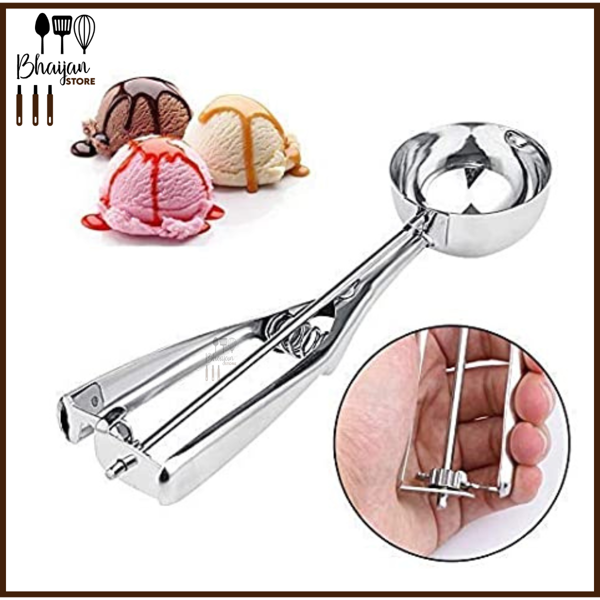 Stainless Steel Ice Cream Scooper