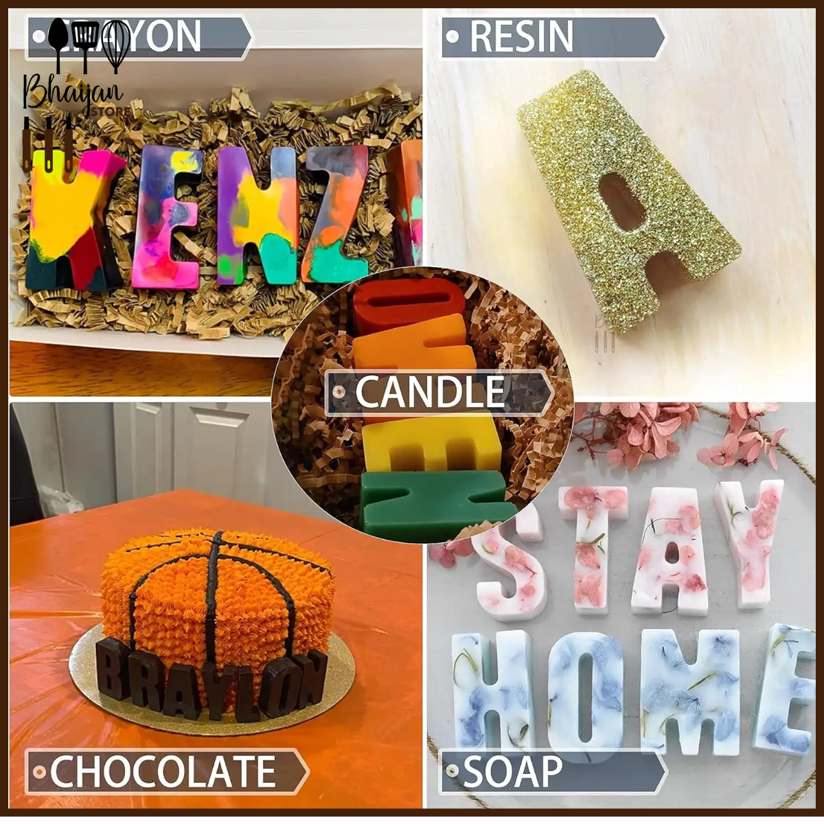 Jumbo Alphabet Silicone Chocolate Mold