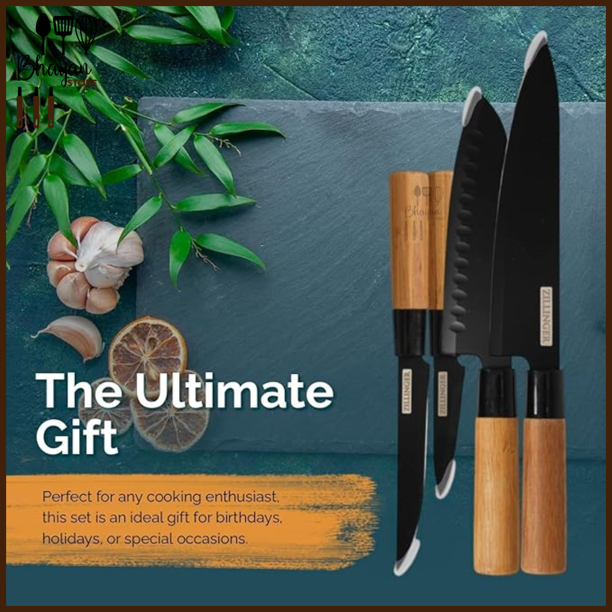 4Pcs Japanese Zillinger Knife Set