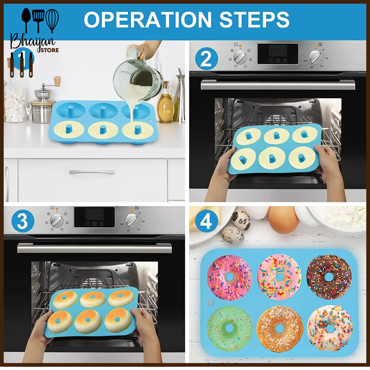 Silicone Donut Mold (6 Cavity)
