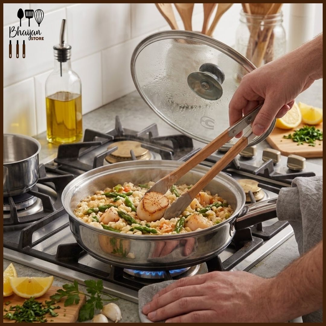 Alpha Stainless Steel Fry Pan
