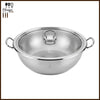 Alpha Stainless Steel Karahi with Glass Lid