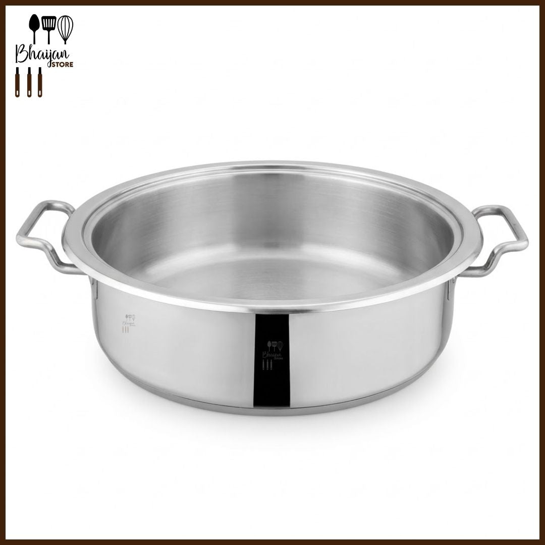 Alpha Stainless Steel Lagan Fish Pot Flat Karahi