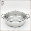 Alpha Stainless Steel Lagan Fish Pot Flat Karahi