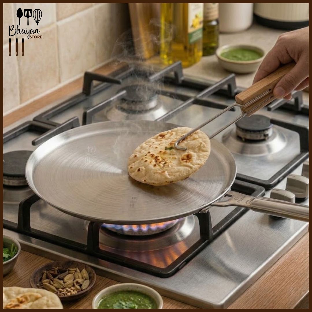 Alpha Stainless Steel Tawa – 30cm