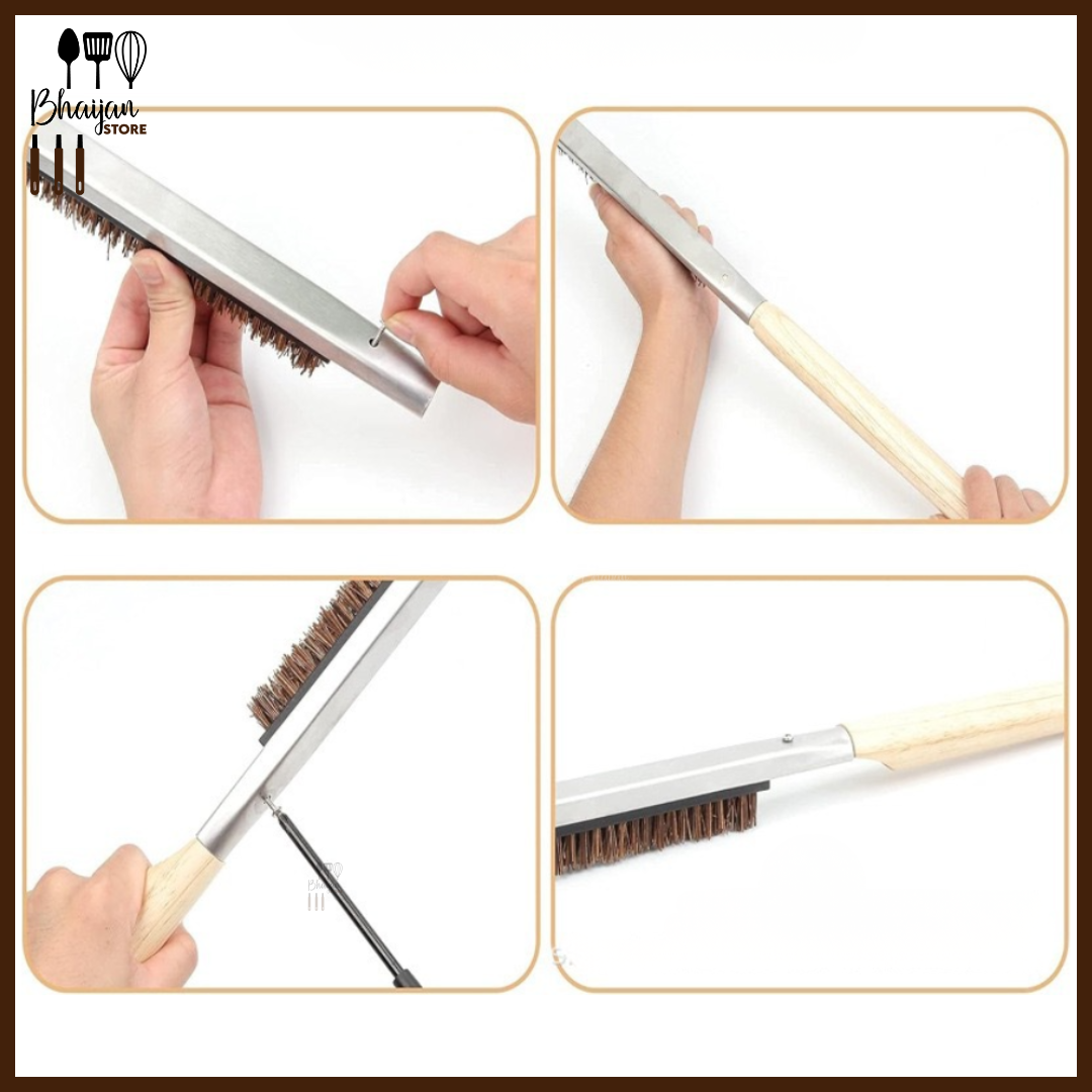 BBQ Grill Cleaning Brush with Scraper