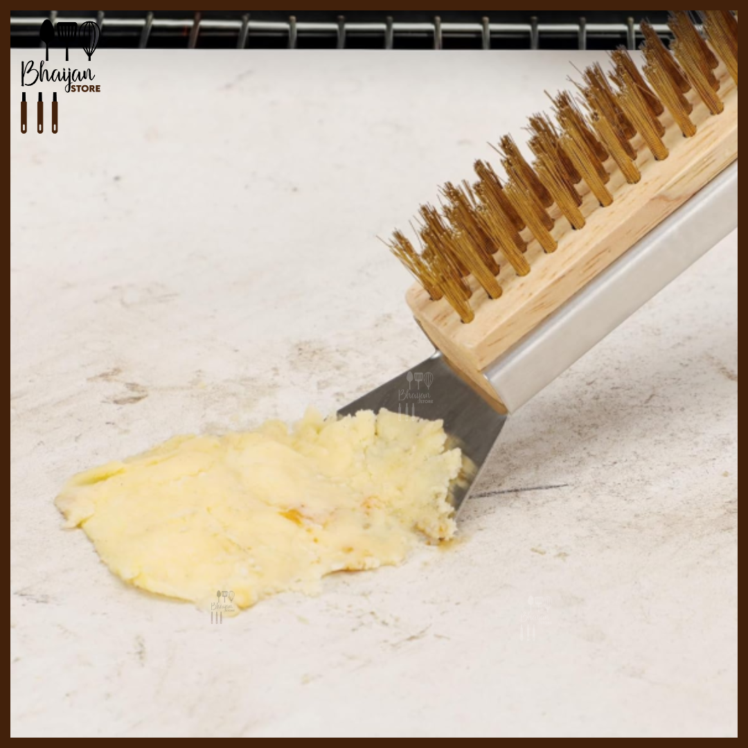 BBQ Grill Cleaning Brush with Scraper