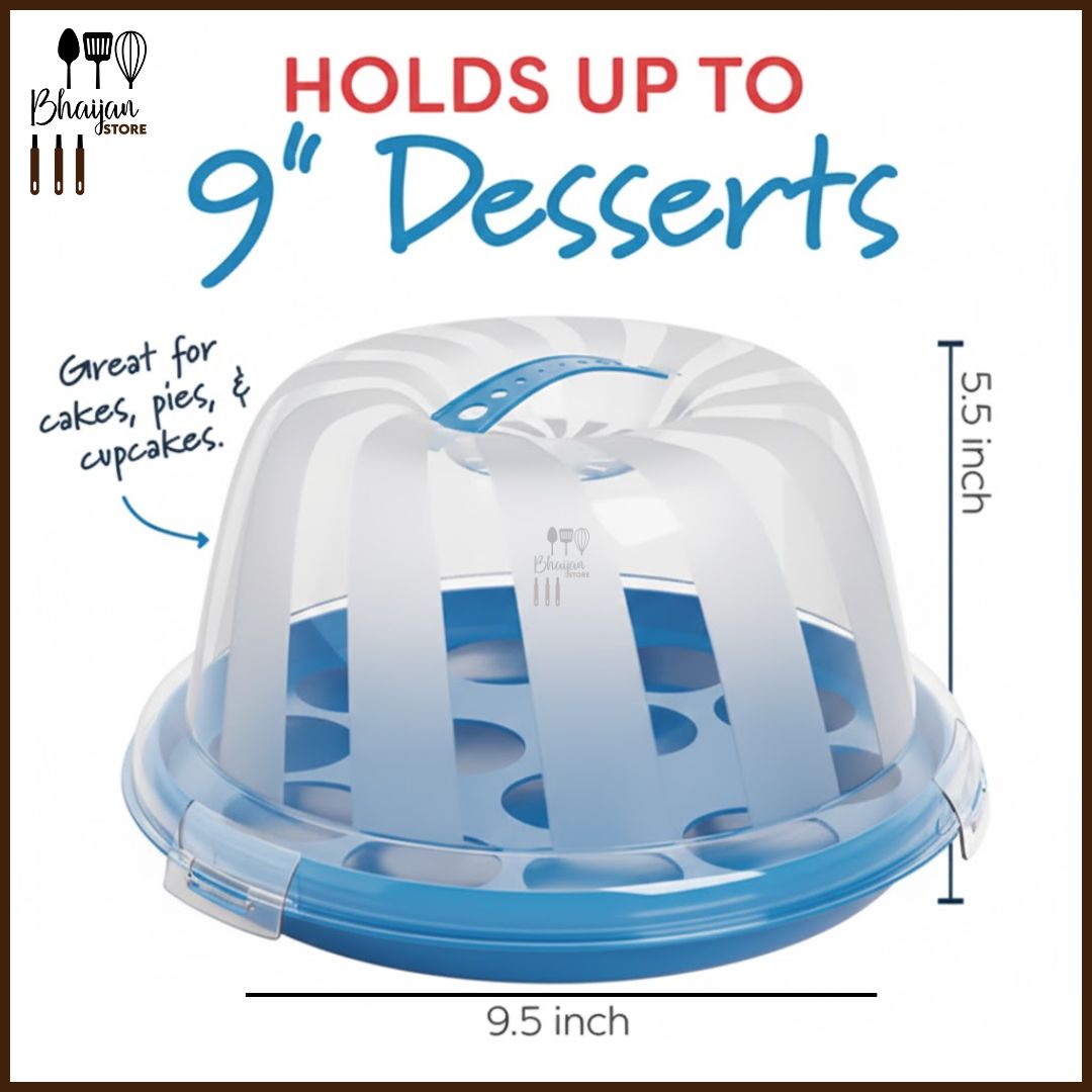 Round Cupcake Carrier with Lid & Handle