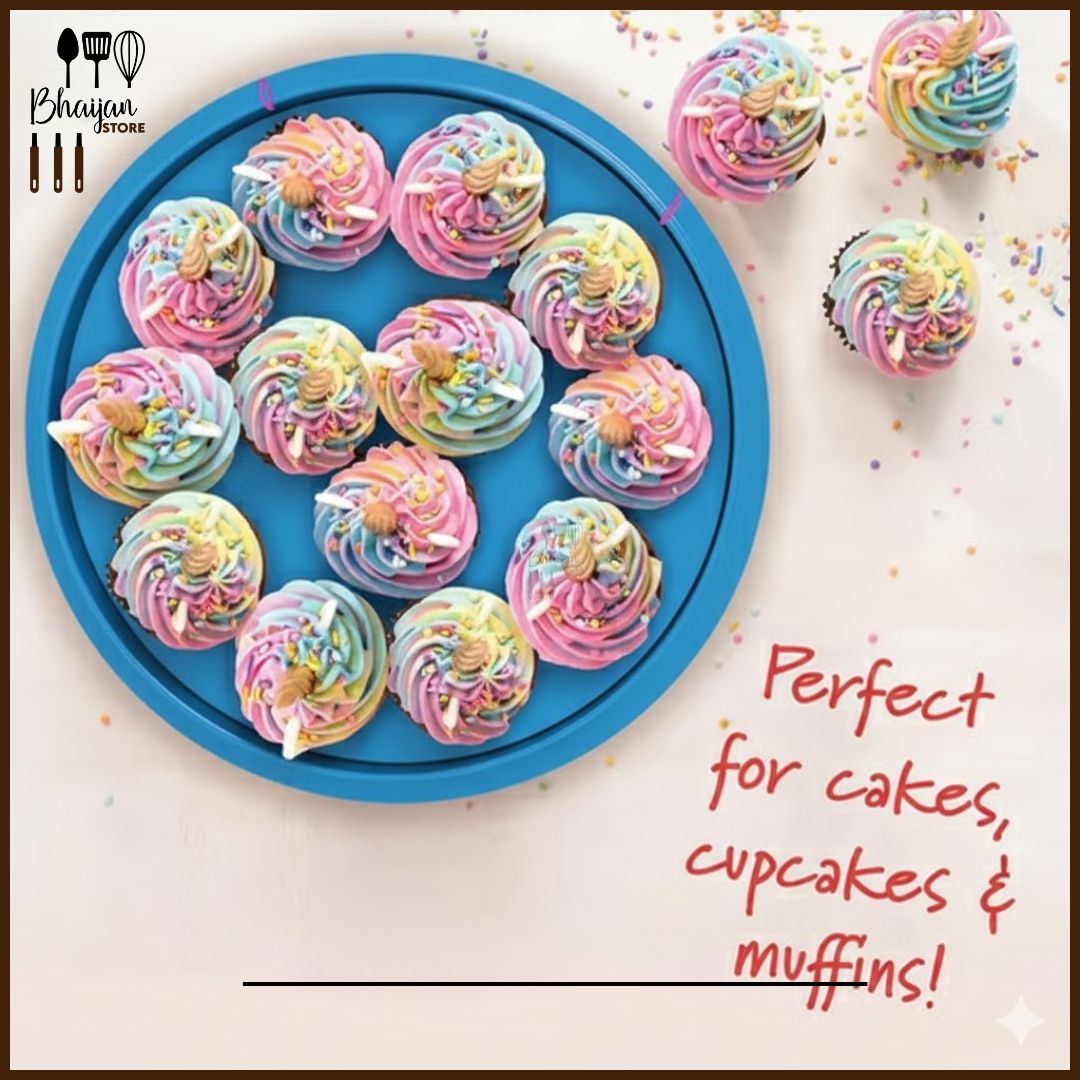 Round Cupcake Carrier with Lid & Handle