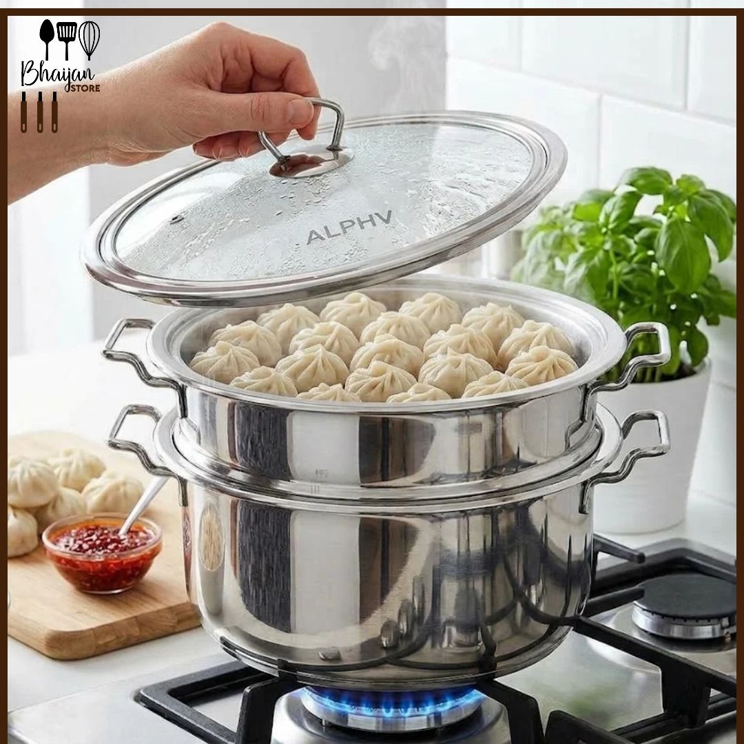 Alpha Stainless Steel 2 Layer Steamer