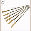 Boti Seekh Wooden Handle Pure Stainless Steel (18inch) 6pc pack