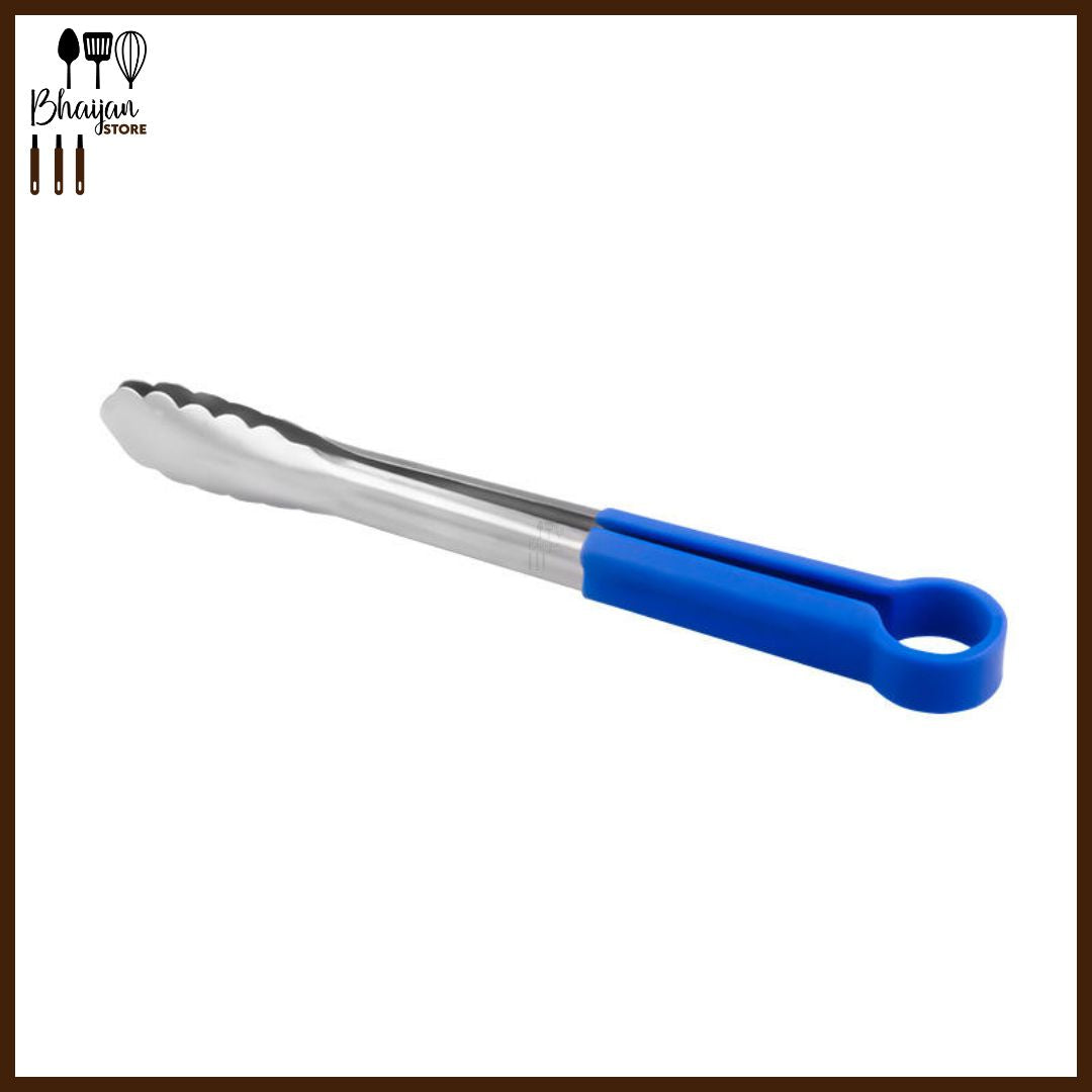 Stainless Steel Buffet Serving Tongs with Silicone Grip