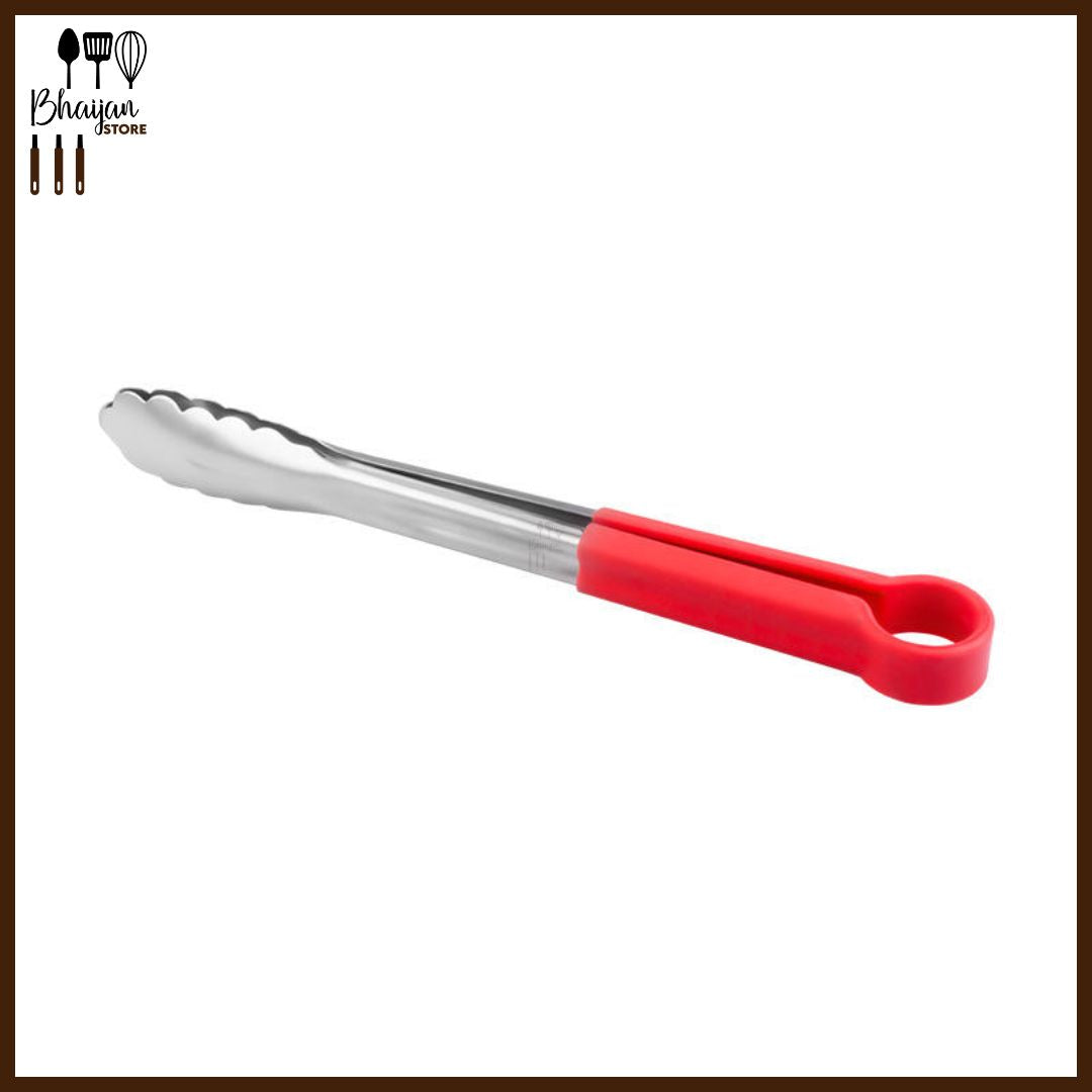 Stainless Steel Buffet Serving Tongs with Silicone Grip