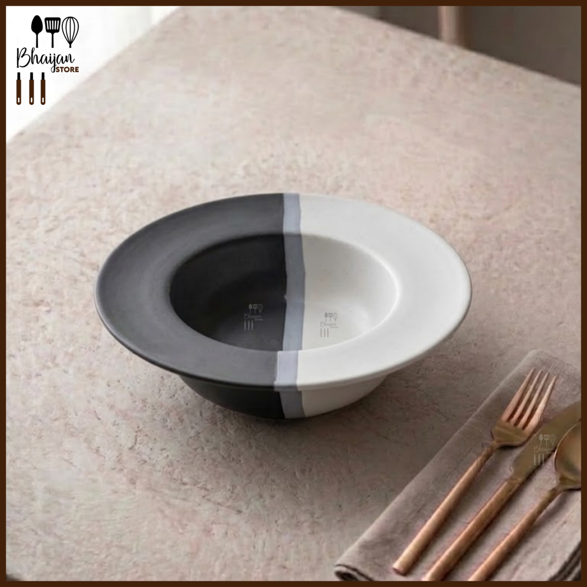 Ceramic Wide Rim Pasta Bowl