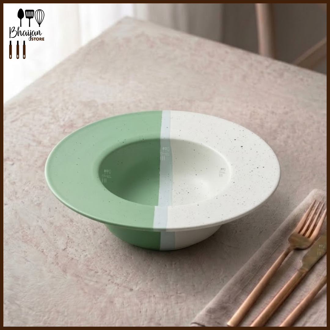 Ceramic Wide Rim Pasta Bowl