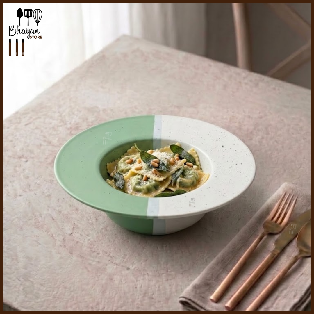 Ceramic Wide Rim Pasta Bowl