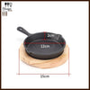 Cast Iron Serving Pan with Wooden Base