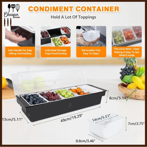 Bar Garnish Tray – Cocktail Garnish Organizer