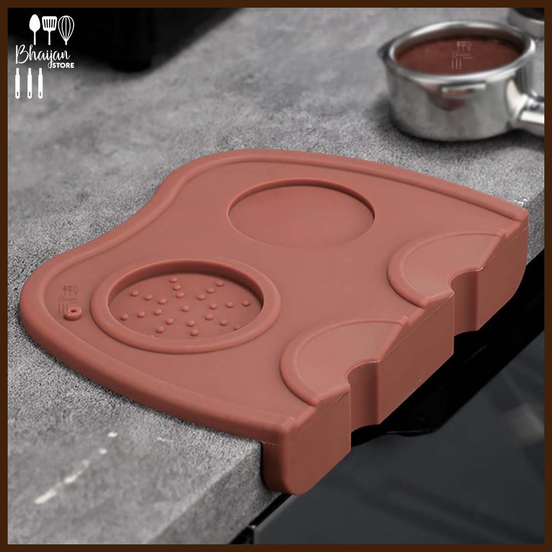 Double Silicone Coffee Tamper Mat – Brown