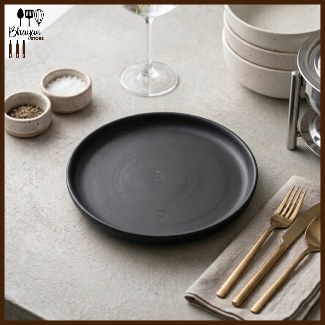 Ceramic Collar Dinner Plate - 10.5 Inch