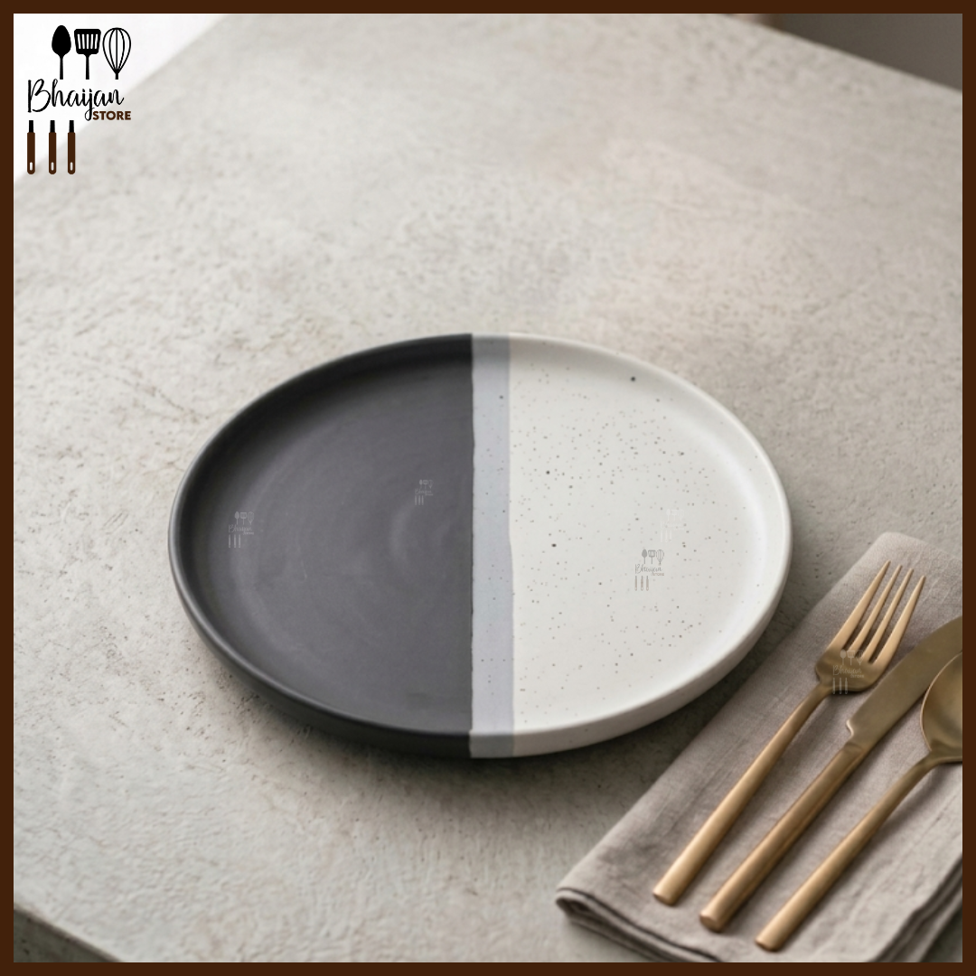 Ceramic Collar Dinner Plate - 10.5 Inch