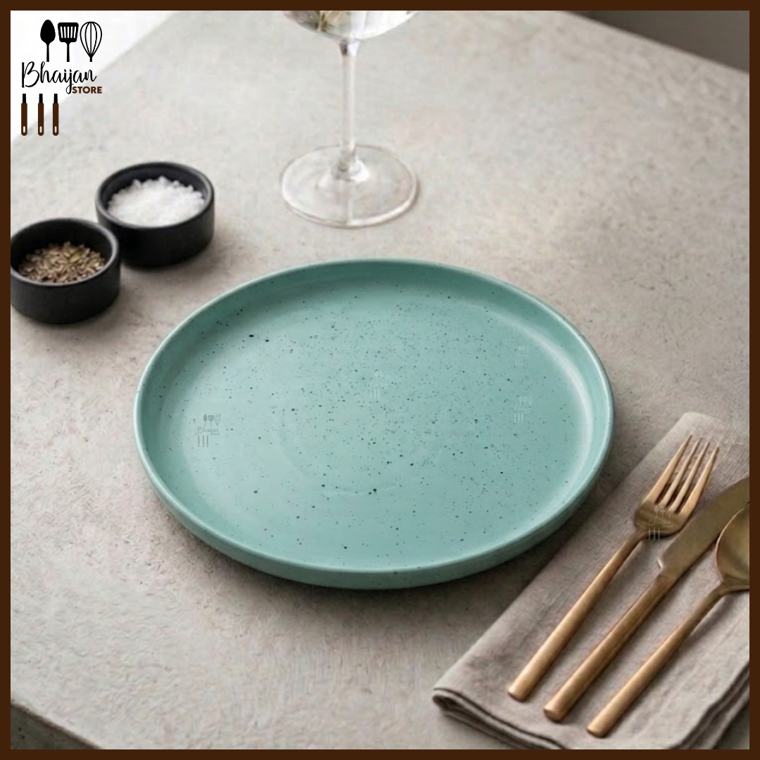 Ceramic Collar Dinner Plate - 10.5 Inch
