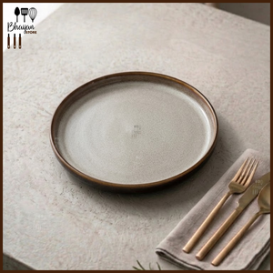 Ceramic Collar Dinner Plate - 10.5 Inch