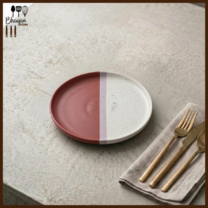 Ceramic Collar Dinner Plate - 8.5 Inch