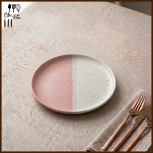 Ceramic Collar Dinner Plate - 8.5 Inch