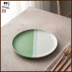 Ceramic Collar Dinner Plate - 8.5 Inch