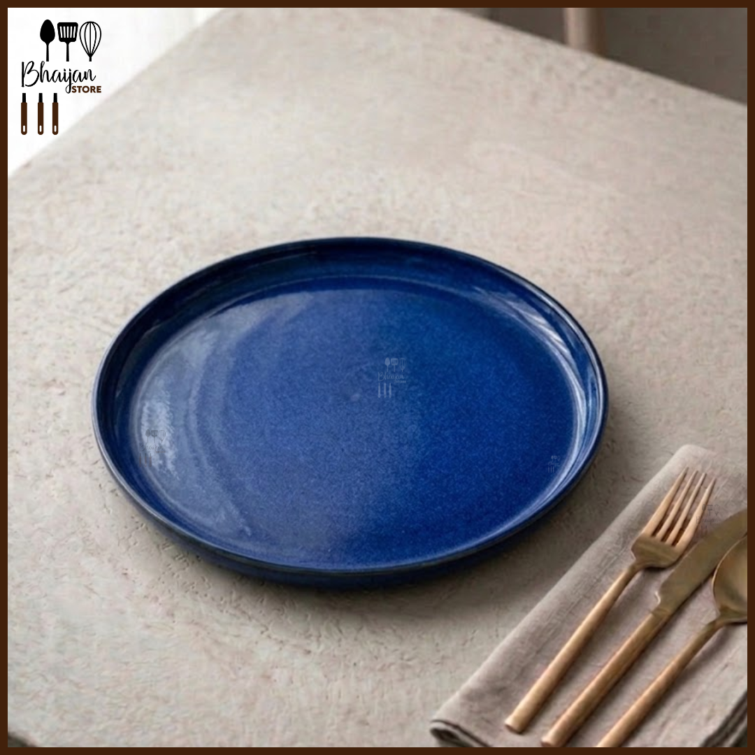 Ceramic Collar Dinner Plate - 8.5 Inch
